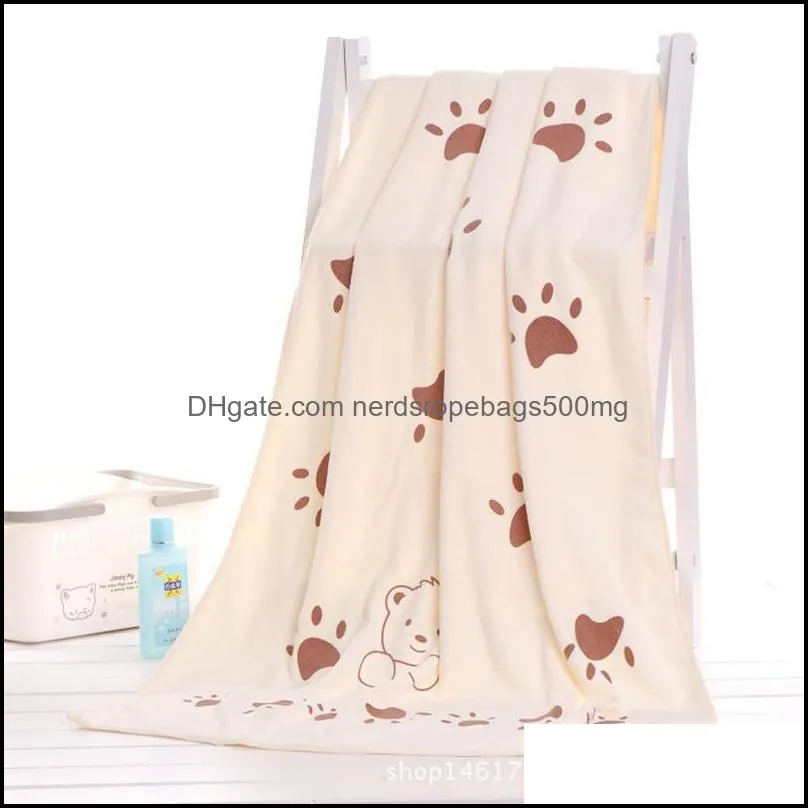 microfiber bath towel absorbent drying bath beach towels rabbit bear print salon shop bath towel 70x140cm