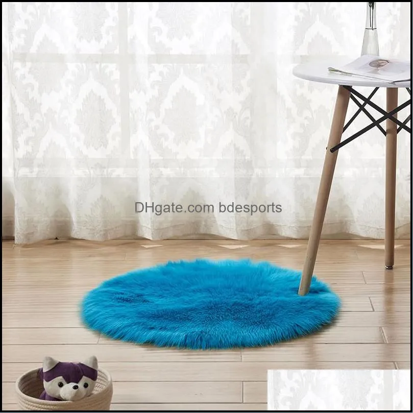 imitation wool carpet plush living room bedroom fur rug soft round carpet fur area rugs wedding decor