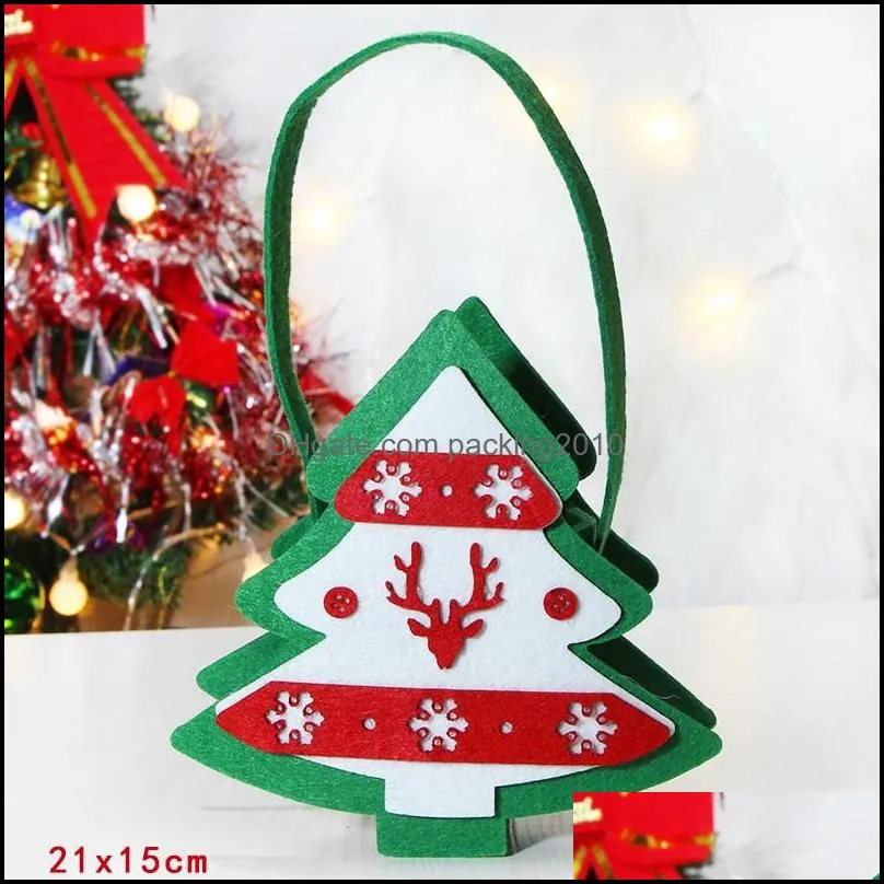 christmas non woven candy bag santa sack presents bag holders christmas tree party gifts candy bags