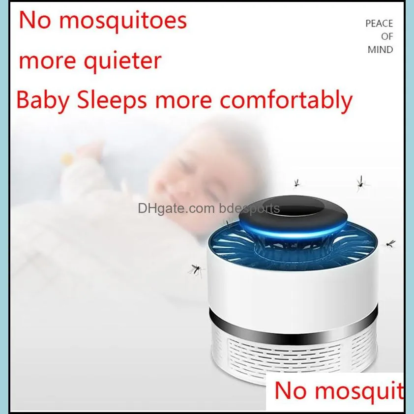 led electric mosquito killer repellent lamp insect fly bug pest control trap usb photocatalyst electric flywheel mosquito killer lamp