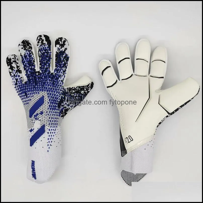 2022 4mm new goalkeeper gloves finger protection professional men football gloves adults kids thicker goalie soccer glove