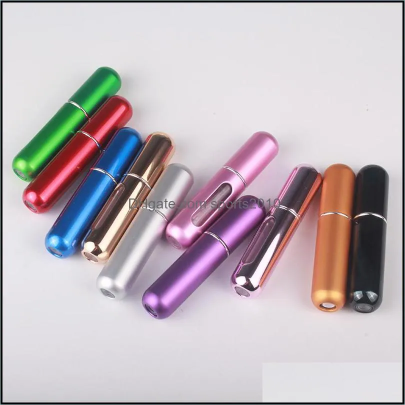 party favor 5ml mini perfume spray bottle refillable aluminum atomizer portable for travel empty cosmetic container