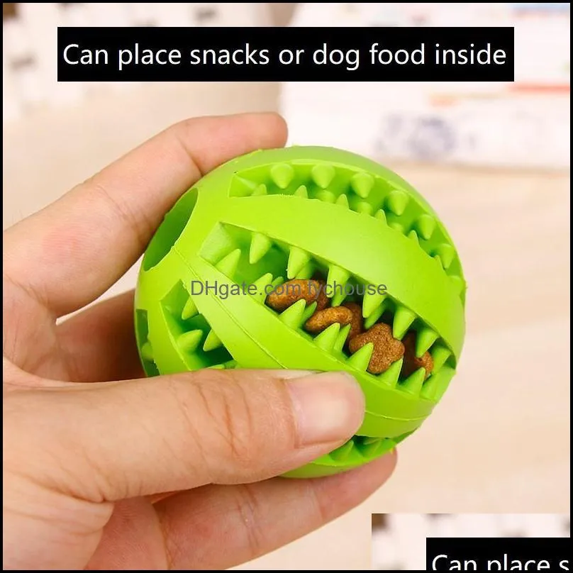 2 8 inch pet dog rubber ball toys 7cm chew toys tooth cleaning balls food toy ball for dogs