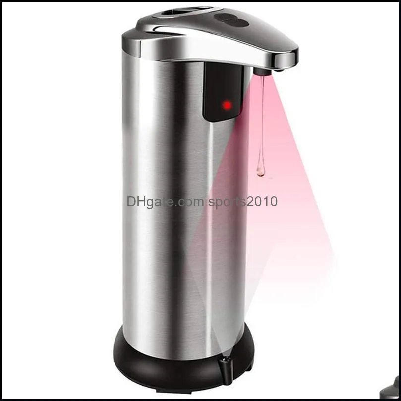 stainless steel soap liquid sanitizer dispenser 250ml hand touch hand washing soap bottle automatic liquid soap dispenser