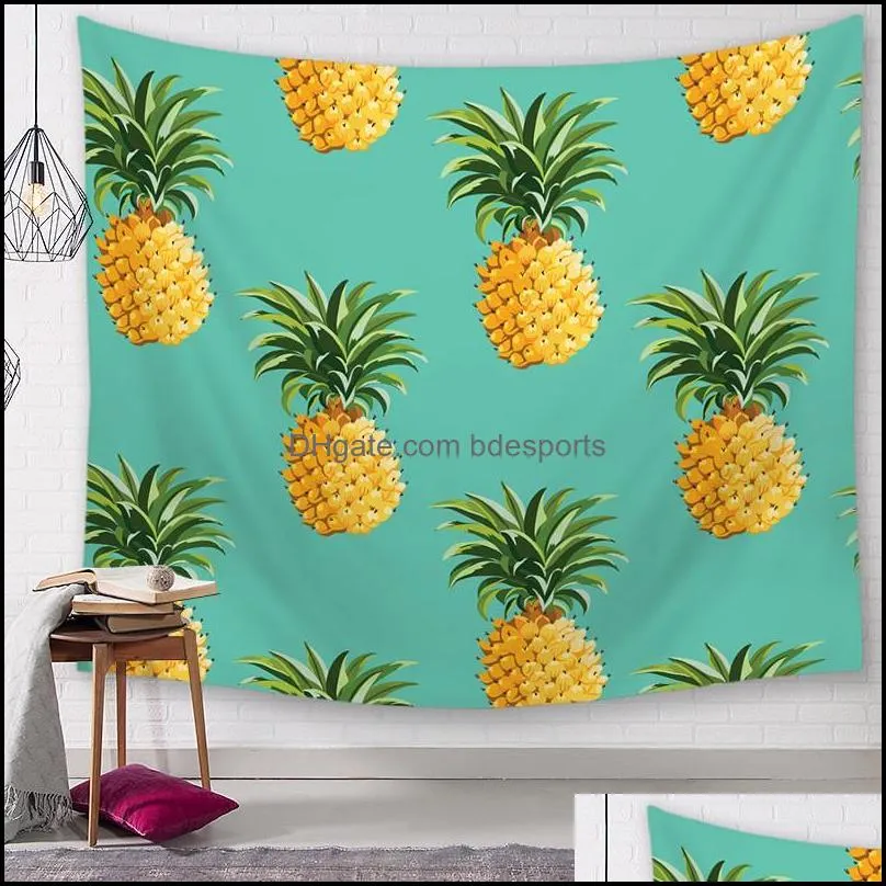pineapple printed tapestry 25 styles pineapple series wall tapestries beach bath towel outdoor camping mats home wall decor