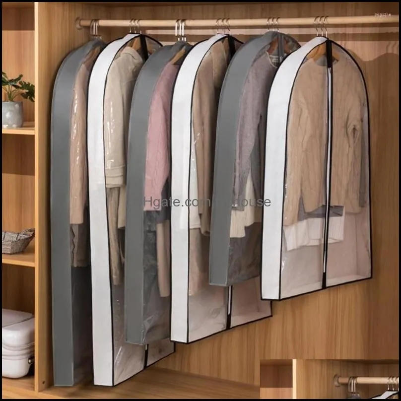 clothing storage dustproof cover for coats shirts sweaters suit bag hanging clothes organizer wardrobe covers