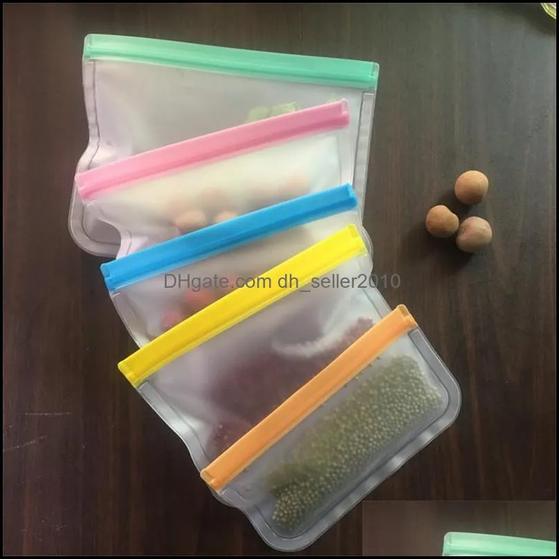 peva reusable food packaging bag translucent frosted food preservation sealed bag kitchen fridge food storage pouch
