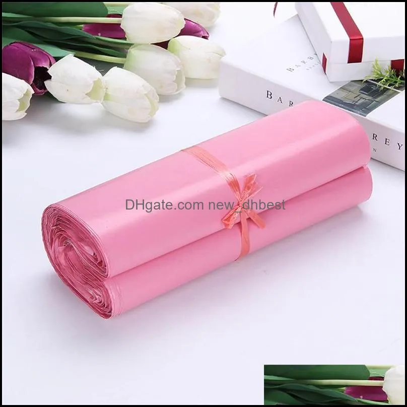 100pcs/lot plastic mailer 17x30cm pink purple white envelopes bags selfseal adhesive parcel shipping package bag