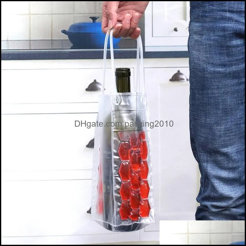 wine bottle zer bag wine chilling cooler ice bag beer cooling gel holder carrier portable liquor ice cold tools