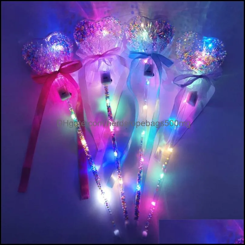 led bobo wand round star heart shaped light up princess stick magic wand for kids girls christmas holiday birthday accessory