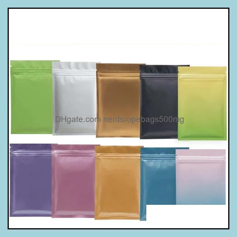 100 pcs/lot plastic aluminum foil package bag colorful foil packaging bag selfsealing tea food snack storage bag