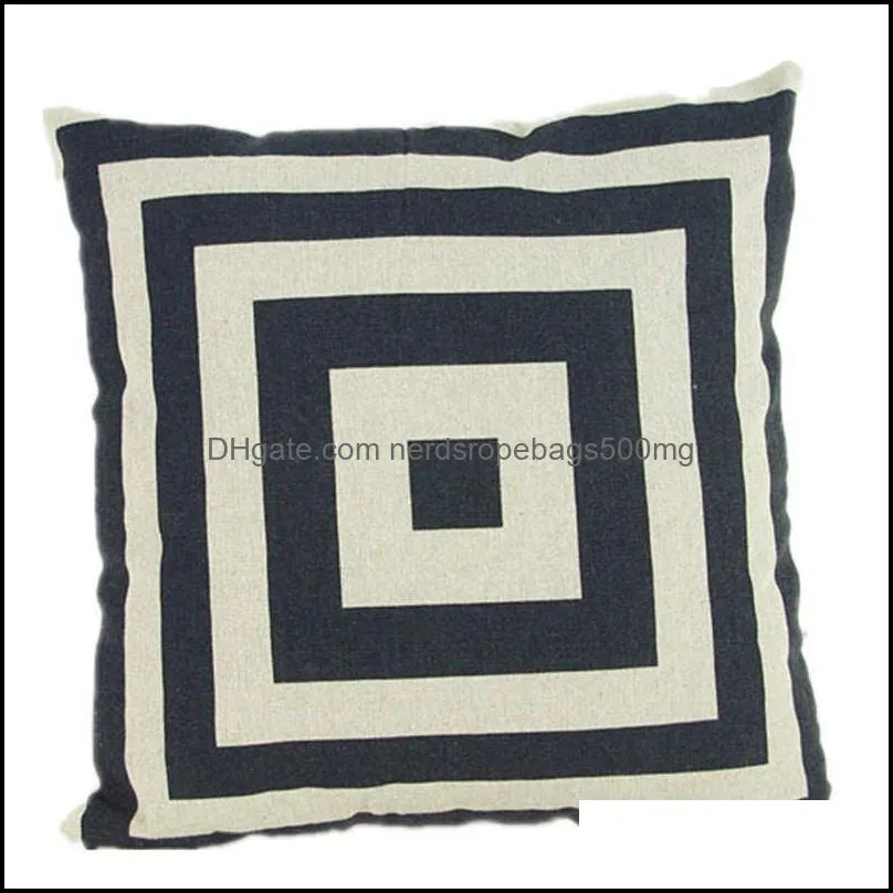 geometry pillow covers black white geometry cushion covers cotton linen printed sofa bed nordic decorative pillow case