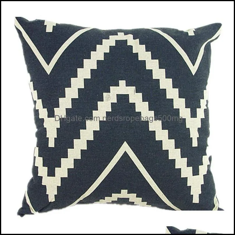 geometry pillow covers black white geometry cushion covers cotton linen printed sofa bed nordic decorative pillow case