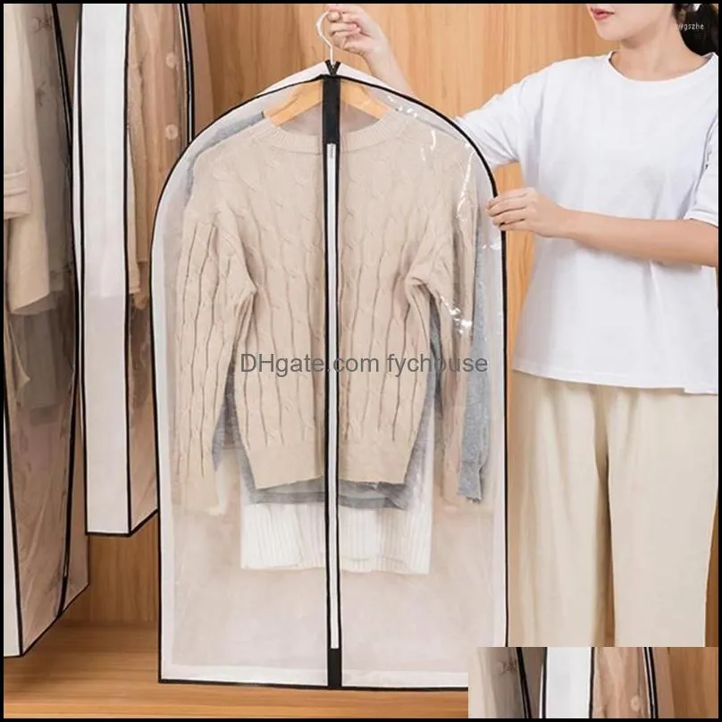 clothing storage dustproof cover for coats shirts sweaters suit bag hanging clothes organizer wardrobe covers