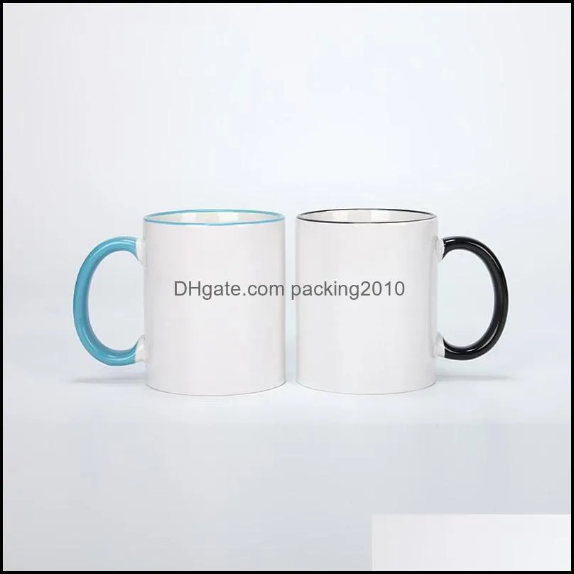 sublimation blanks cup 320ml heat transfer mdf mug ceramic round mouth customize diy sublimation blanks mug