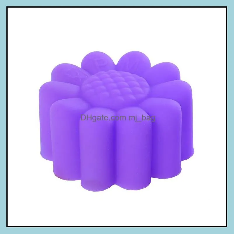 3d flowers shaped jelly mould silicone sunflower mousse cake pudding fondant chocolate molds kitchen tools