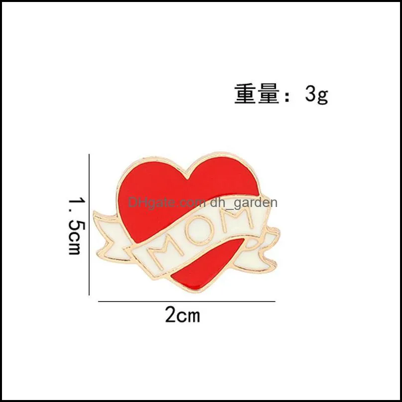 mom love mother enamel brooches pin for women fashion dress coat shirt demin metal funny brooch pins badges promotion gift 2021 new