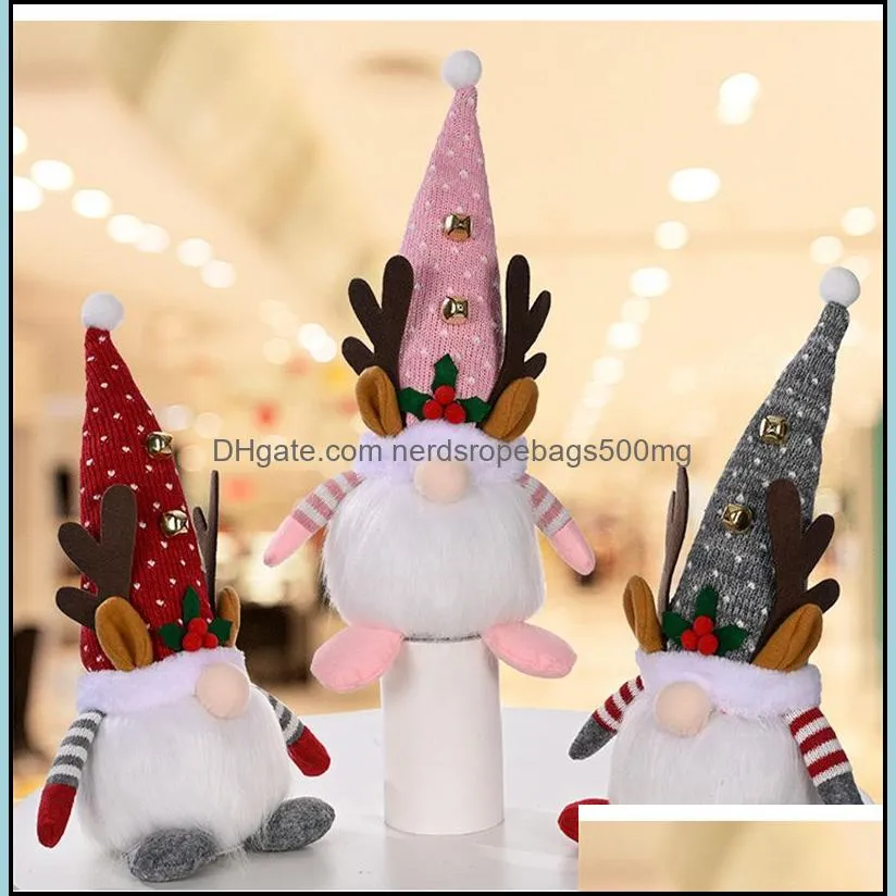 christmas light up gnomes glowing rudolph doll merry xmas home office table decoration kids gifts