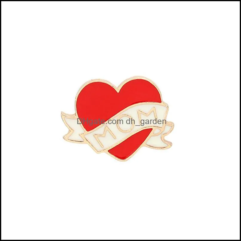 mom love mother enamel brooches pin for women fashion dress coat shirt demin metal funny brooch pins badges promotion gift 2021 new