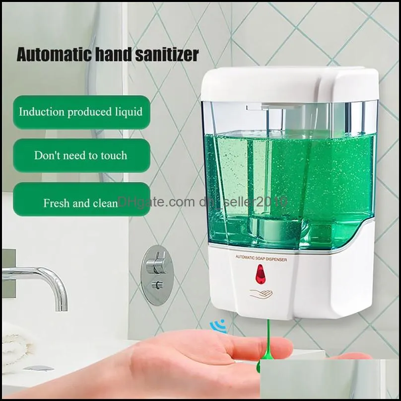 automatic liquid soap machine 600ml capacity automatic soap dispenser touchless sensor hand sanitizer detergent wall mounte dispenser