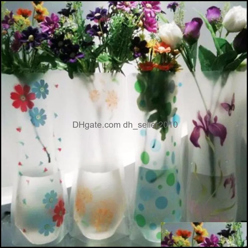 clear pvc plastic vase water bag ecofriendly foldable flower vase 1500pcs/lot reusable wedding party vase home decoration