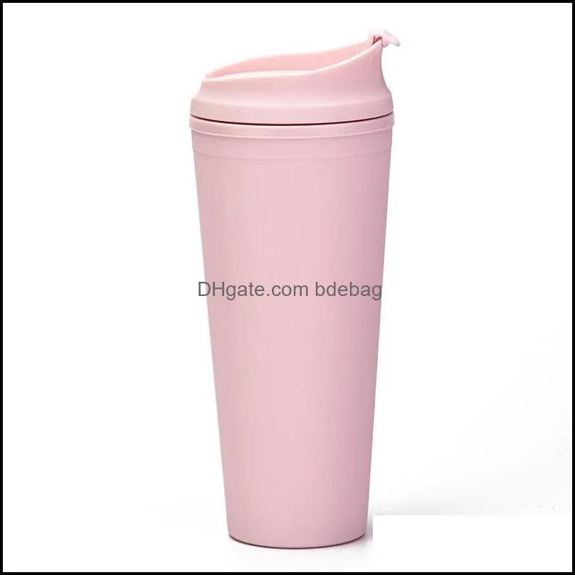 doublelayer plastic frosted tumbler 22oz matte plastic bulk tumblers with lids for outdoor sport camping