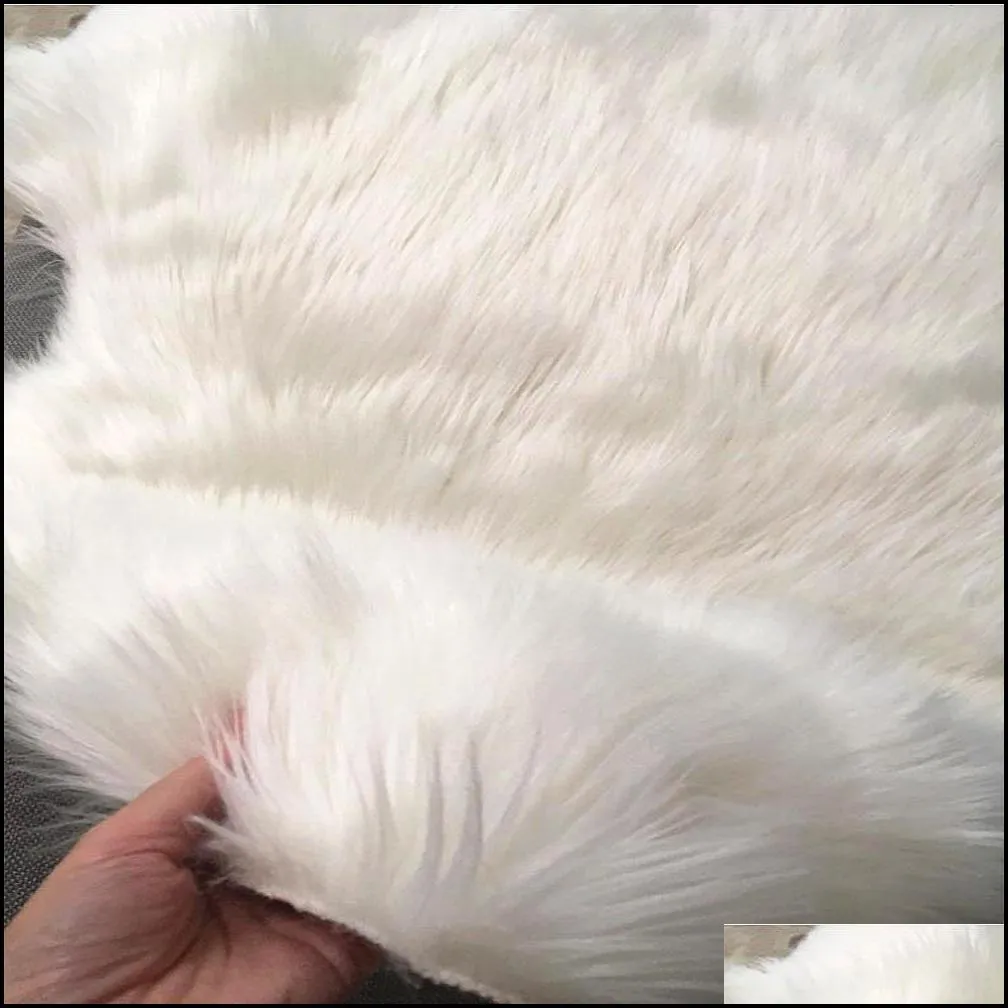 rownfur soft artificial sheepskin carpet for living room kids bedroom chair cover fluffy hairy antislip faux fur rug floor mat