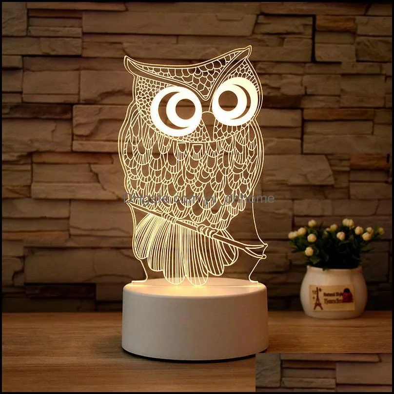 3d night lamp acrylic desktop night light boys and girls holiday gift decorative lamps bedroom bedside table lights