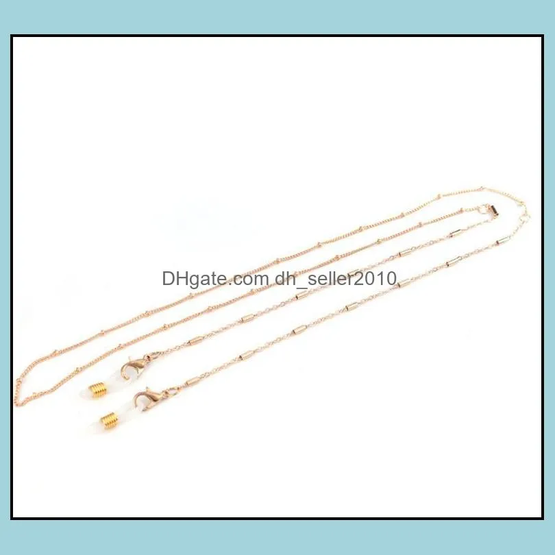 simple copper goldplated glasses chain antislip dropproof face mask necklace holder eyeglasses lanyard