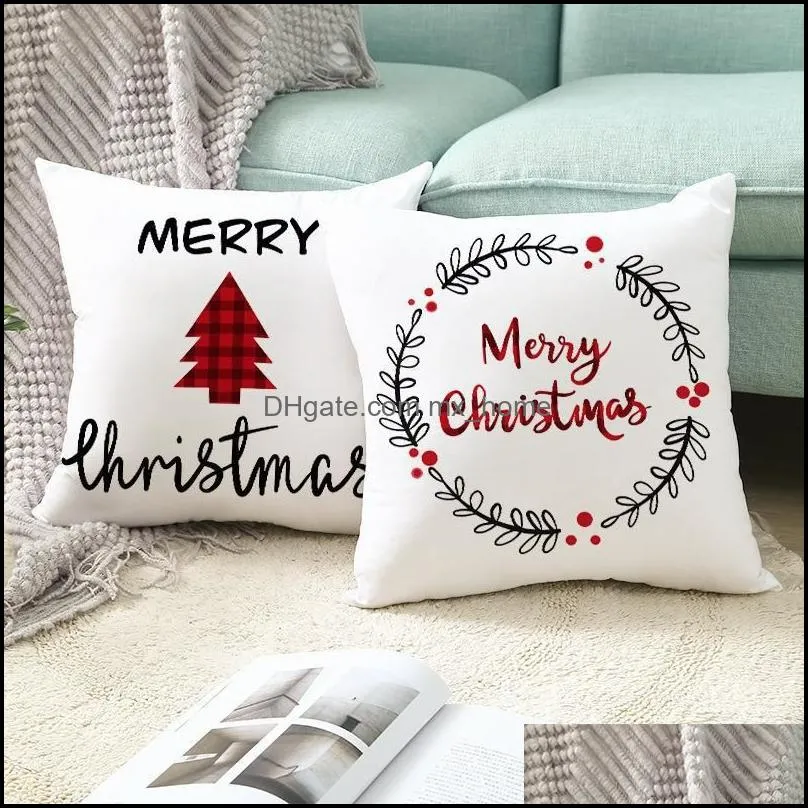 christmas pillow case with hidden zipper design 40 patterns xmas throw pillow covers for sofa couch bed car decoration