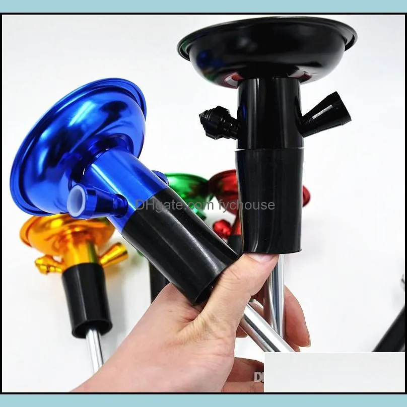 aluminum shisha narguile top hookah stem kit for wine bottle large hookah chicha accessories easy to use portable