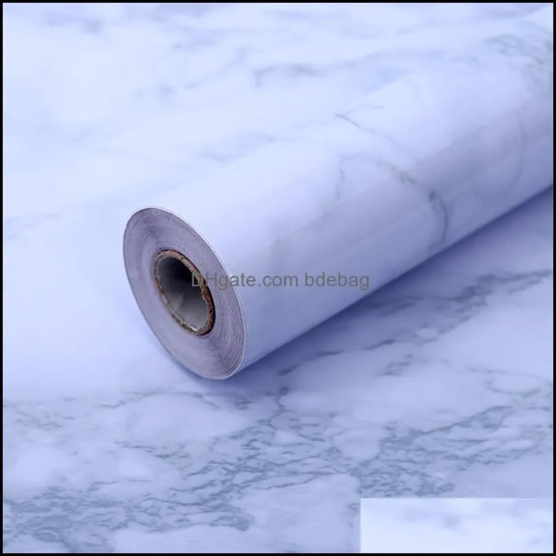 wallstickery marble paper for counter top black gray granite wallpaper gloss self adhesive waterproof home kitchen pvc stickers 0 6x1m