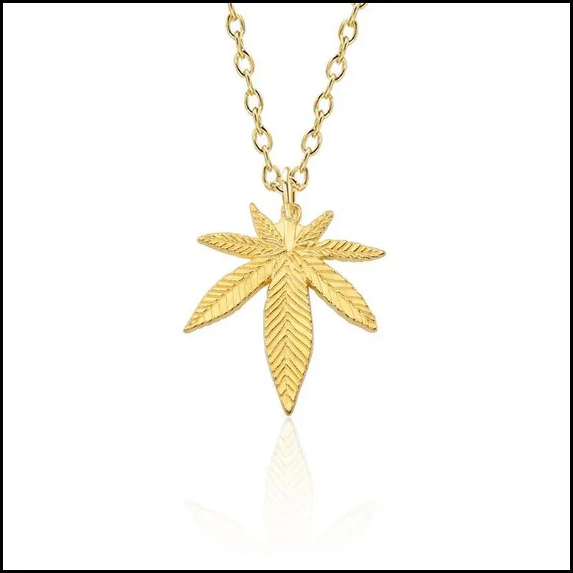 pretty hip hop jewelry for men women small leaf beautiful pendants necklaces unisex plant collar tree leaf necklace