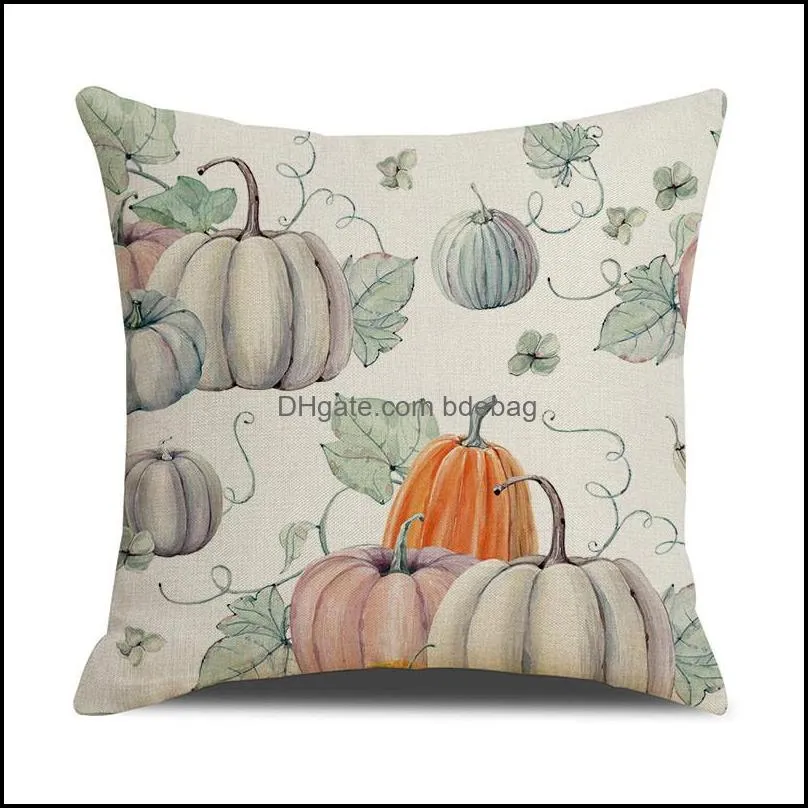 happy thanksgiving burlap pillow case welcome thanksgiving pumpkin cushion cover halloween thanksgiving sofa car pillow decor