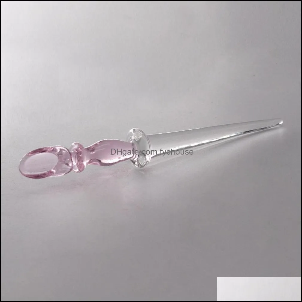 125mm glass dabber tool with wax collecting glass dab tool for quartz banger one to two oil rig dab tools glass bong water pipes