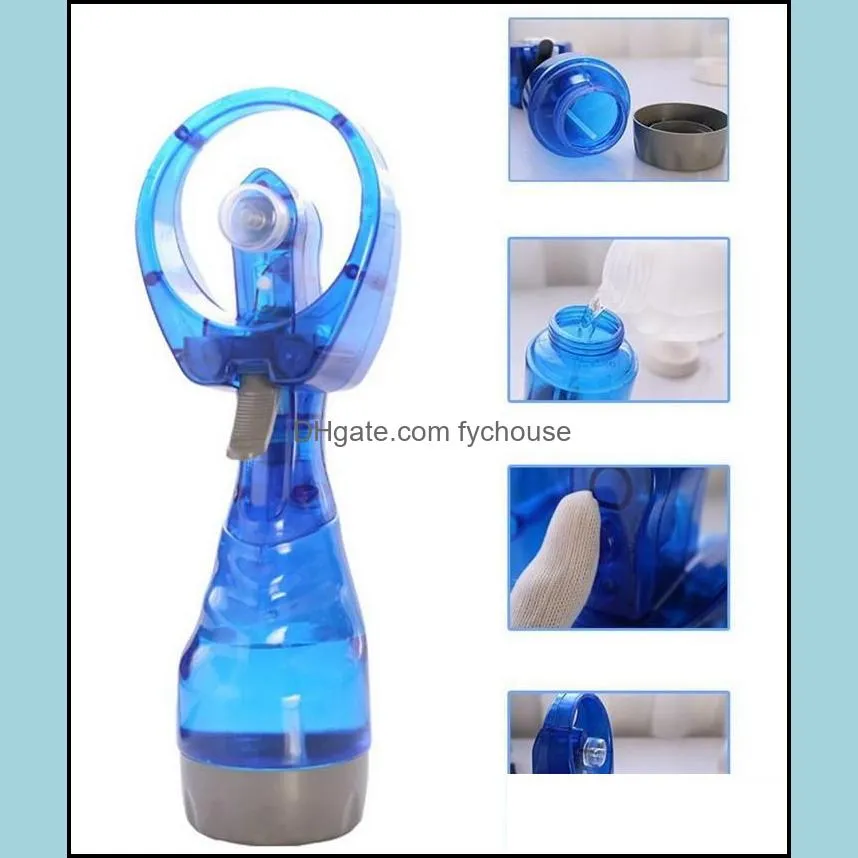 handheld portable fan with water spray bottle mini fan for office handheld spray fan party favor wly935