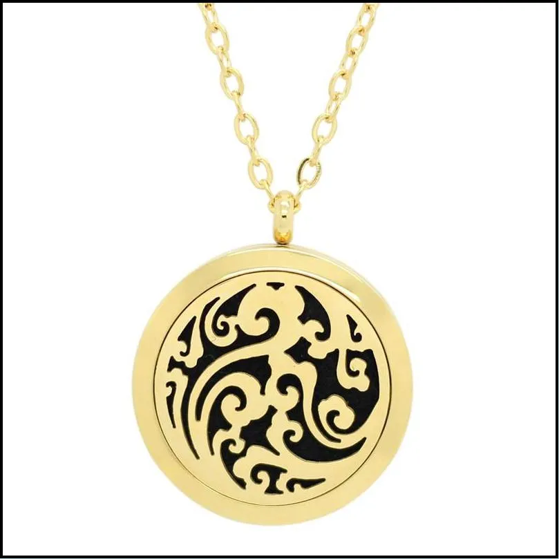wholesale with chain as gift 316l stainless steel magnetic diffuser locket necklace perfume locket pendants necklace