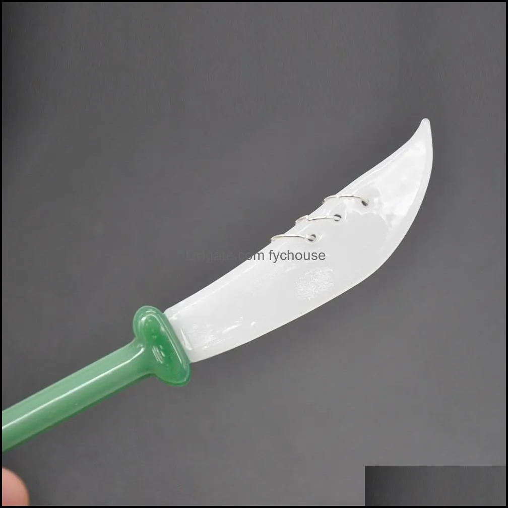 crescent moon knife glass dabber tool 160mm wax dabber tools stick for e nails kit dab nail quartz enails
