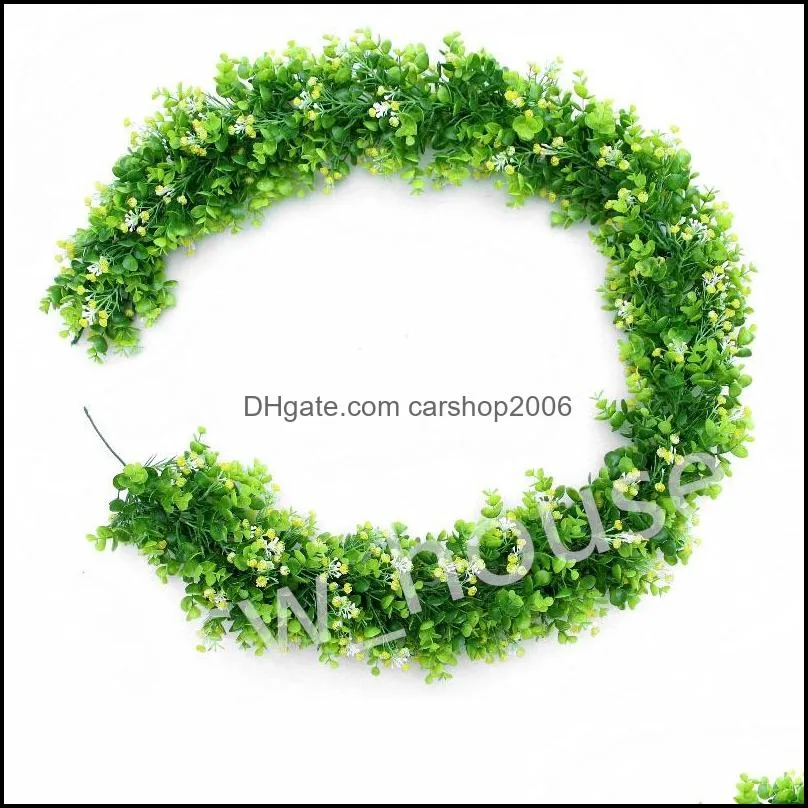 artificial eucalyptus garlands with baby breath flower vines faux real touch gypsophila garland for wedding arch decor