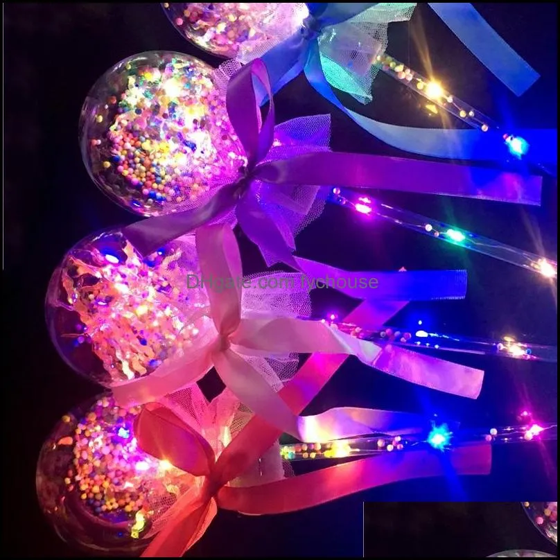 concertccartoon light stick led toys fairy sticks bobo ball magic stick flash balls push small gifts childrens luminous toy night