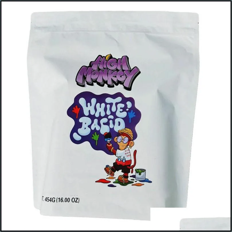 16 Oz Mylar Bags Zipper Plastic Bag Child Proof Soft Touch Stand Up Pouch 1 Pound Trufflez Flower White Truffle jllvmL