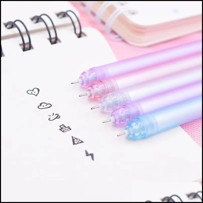 1pc cute butterfly pens pendant neutral pens kawaii crystal gel for kids gift school office supplies stationery