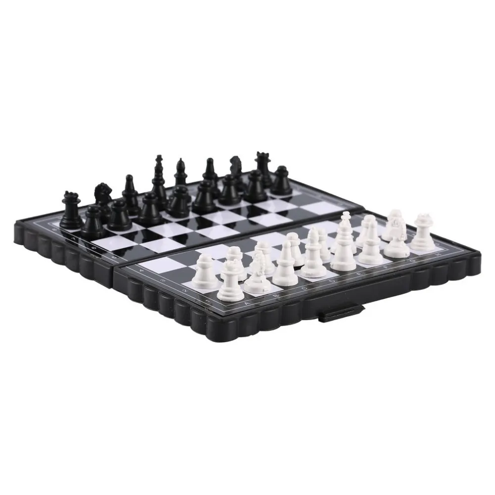 Outdoor Games Activities Mini International Chess Folding Magnetic Plastic Chessboard Board Game Portable Kid Toy Drop 221109