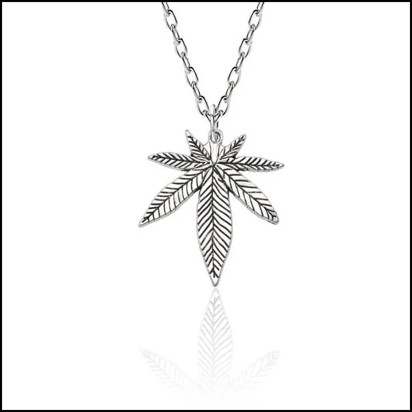 pretty hip hop jewelry for men women small leaf beautiful pendants necklaces unisex plant collar tree leaf necklace