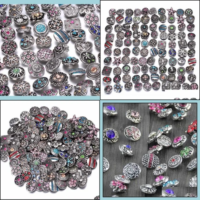 snap button 12mm jewelry mix buttons fit snap bracelet bangles necklaces wholesale bulk snap jewelry