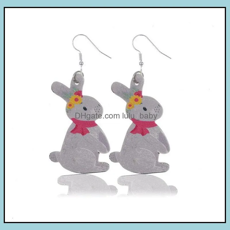 compare with similar items cute rabbit pattern pu leather drop earring dangle earrings valentines day gift love jewelry wholesale