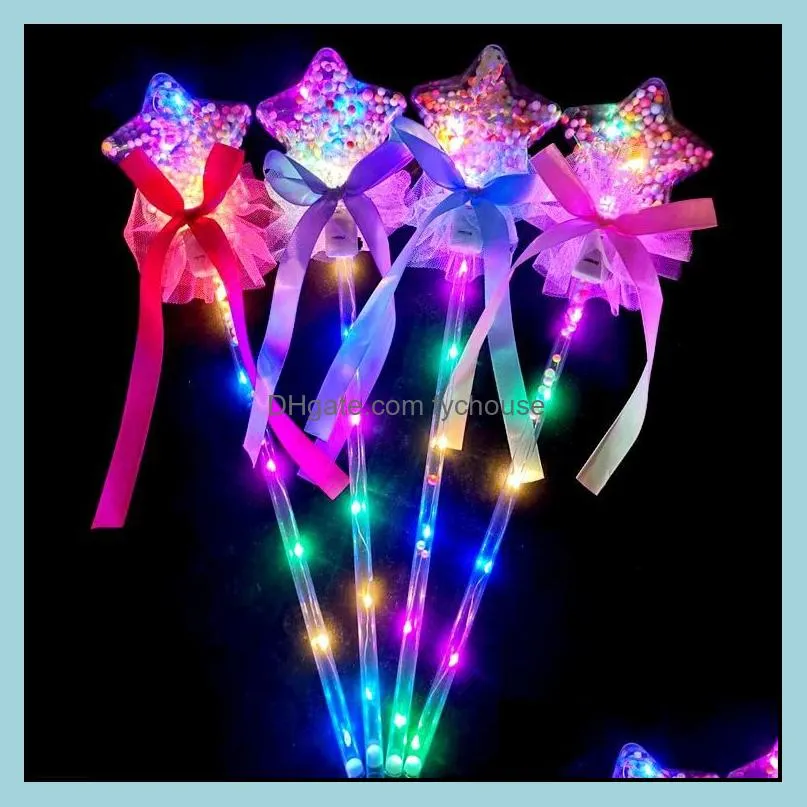 concertccartoon light stick led toys fairy sticks bobo ball magic stick flash balls push small gifts childrens luminous toy night