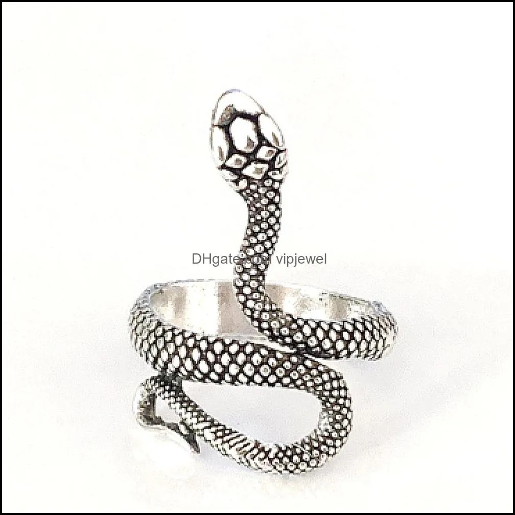 bulk lots 30pcs gold silver multistyle snake band rings mix desgin cool alloy charm men women party gifts vintage jewelry