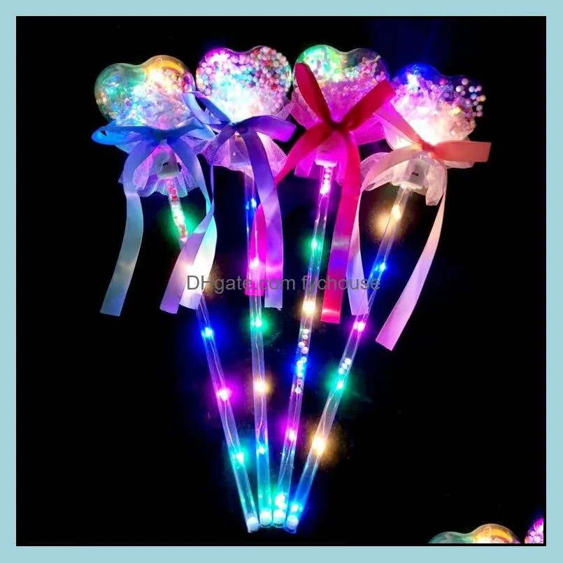 concertccartoon light stick led toys fairy sticks bobo ball magic stick flash balls push small gifts childrens luminous toy night