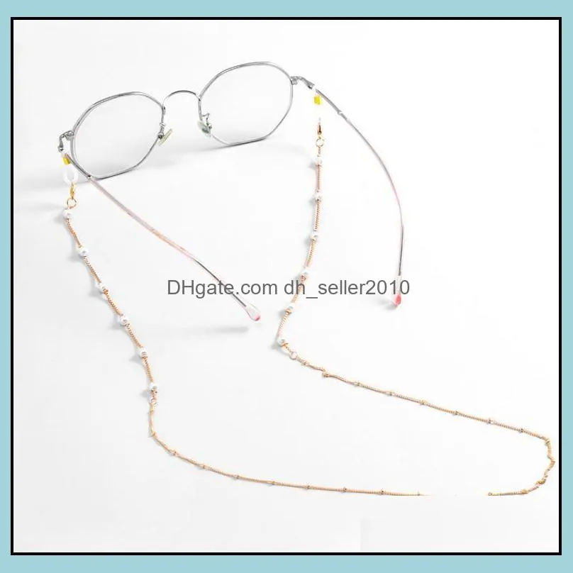 simple copper goldplated glasses chain antislip dropproof face mask necklace holder eyeglasses lanyard